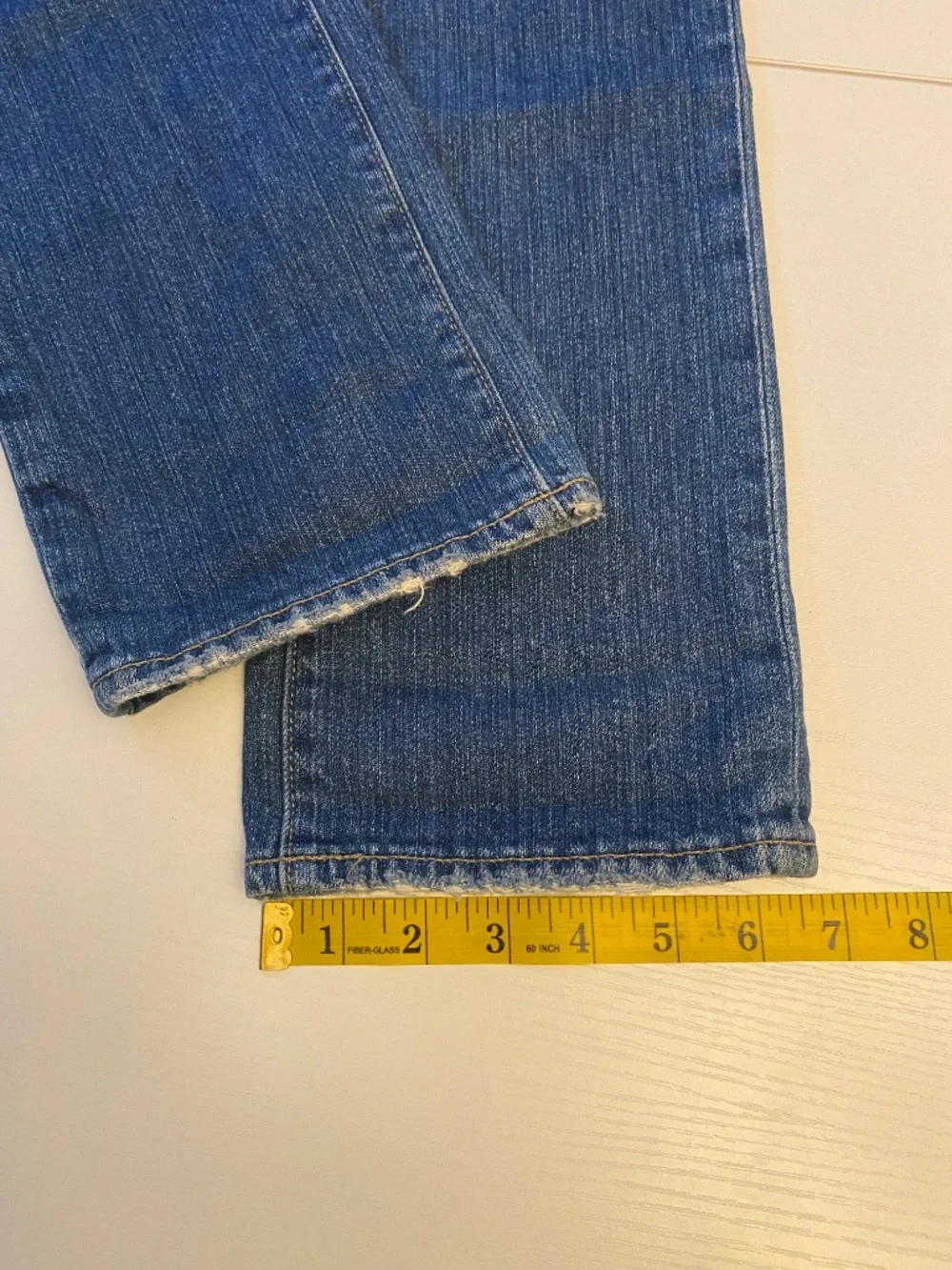 PAIGE Julia Straight Leg Jeans Sz 28 James Wash - Distressed Waist & Raw Hem